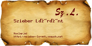 Szieber Lóránt névjegykártya